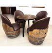 4-Chair Steel Table Set (Dining/Living Room) (Wine Barrel Chair -Whiskey Barrel)