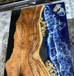 Ocean Waves Epoxy Dining,coffee, center table Handmade Resin River Natural Wood