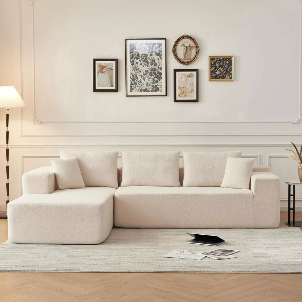 Modular Sectional Couch,Comfy Upholstered L-Shaped Sofa,Living Room Modern Couch