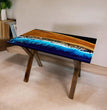 Ocean Epoxy Resin Dining Table Countertop Luxurious Modern Art Furniture