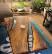 Modern Handmade Clear Epoxy Resin Table - Unique Coffee & Dining Table for Home