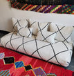 Moroccan Handmade Floor Couch - Unstuffed Cotton White Sofa covers + Pillow case