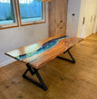 Handmade Blue Epoxy Resin Dining Table | Coffee Table | Center Table Custom art