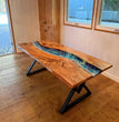 Handmade Blue Epoxy Resin Dining Table | Coffee Table | Center Table Custom art