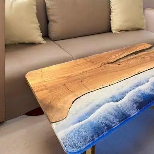 Luxury Handmade Blue Epoxy Resin Table - Unique Coffee & Dining Tables for home