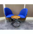 Wine Barrel 2-Chair Hoop Table Chair Set(Wine Barrel Table-Whiskey Barrel Chair)