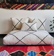 Moroccan Handmade Floor Couch - Unstuffed Cotton White Sofa covers + Pillow case