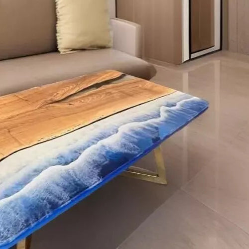 Luxury Handmade Blue Epoxy Resin Table - Unique Coffee & Dining Tables for home