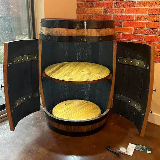 Whisky Barrel Scotch Reclaimed Cask - Drinks Cabinet - Oak Barrel - Mini Bar