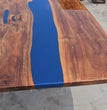 Ocean Waves Epoxy Dining,coffee, center table Handmade Resin River Natural Wood