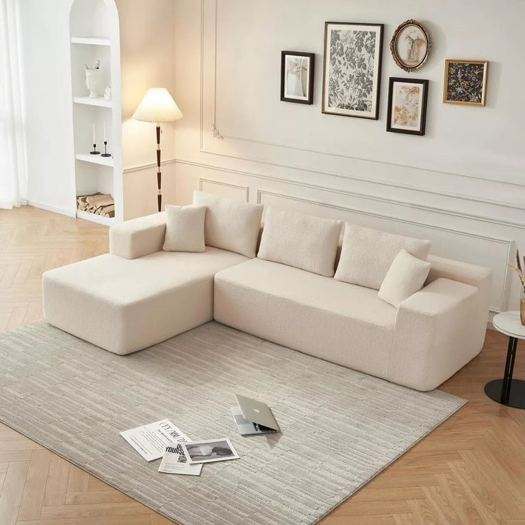 Modular Sectional Couch,Comfy Upholstered L-Shaped Sofa,Living Room Modern Couch