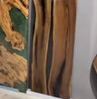 Green Handmade Wooden Resin Table - Live Edge Epoxy Resin - Unique Dining table