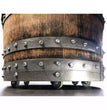 4-Chair Wine Barrel Steel Table Set (Wine Barrel Chair - Whiskey Barrel Table)