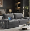 Sofa Couch Modern Velvet Couch with Removable Covers & USB Ports Oversized