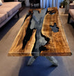 Black Epoxy Dining Table Countertop Handmade Luxury Hallway Furniture Room Decor