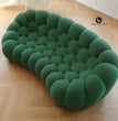 Green Bubble Inspired Sofa - Modern 3-Seater Rock Bobois Premium Fabric Style -