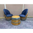 Wine Barrel 2-Chair Half-Barrel Table Set (Barrel Chair -Whiskey Barrel Table)