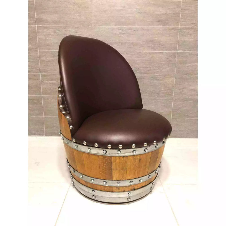 Wine Barrel 2-Chair Mid-Barrel Table Set ( Whiskey Barrel Table-Barrel Chair)