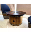 Wine Barrel 2-Chair Mid-Barrel Table Set ( Whiskey Barrel Table-Barrel Chair)