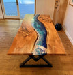 Handmade Blue Epoxy Resin Dining Table | Coffee Table | Center Table Custom art