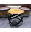 Wine Barrel 4-Chair Table Set (Wine Barrel Chair-Whiskey Barrel Table Chair)