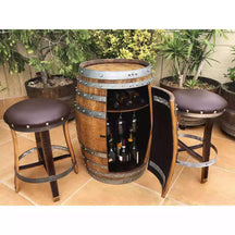 Whisky Barrel Table Set