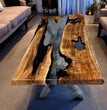 Black Epoxy Dining Table Countertop Handmade Luxury Hallway Furniture Room Decor