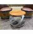 Wine Barrel 4-Chair Table Set (Wine Barrel Chair-Whiskey Barrel Table Chair)