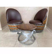 Wine Barrel 2-Chair Hoop Table Chair Set(Wine Barrel Table-Whiskey Barrel Chair)