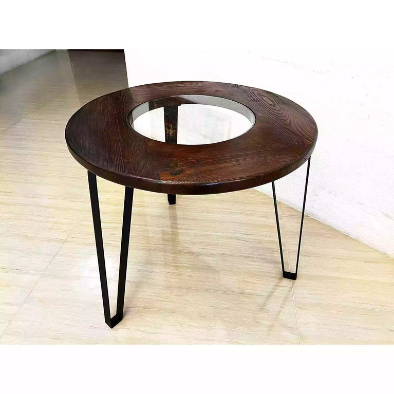 3-Chair Steel Table Set (Dining/Living Room) (Whiskey Barrel Chair-Wine Barrel)