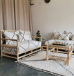 Moroccan Handmade Floor Couch - Unstuffed Cotton White Sofa covers + Pillow case